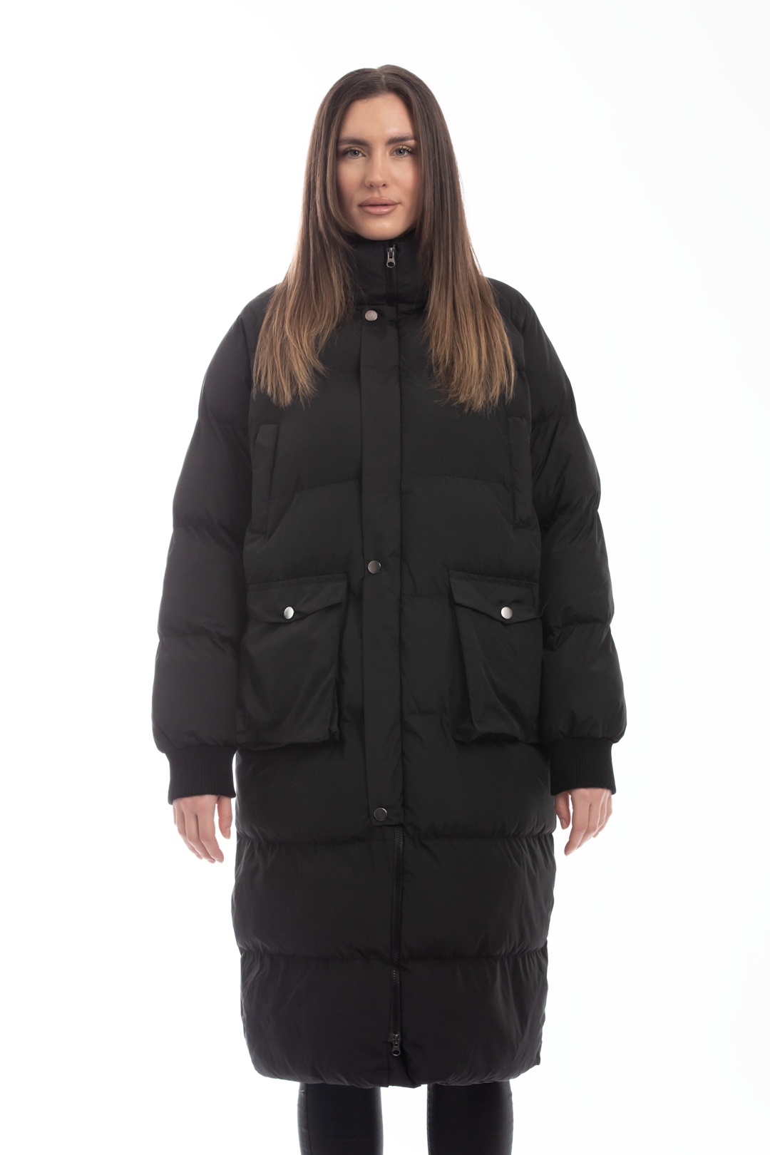 STEPPJACKE black / grey / creme