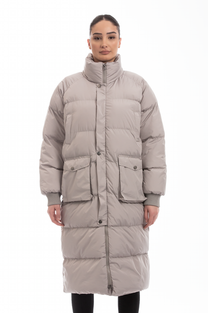 STEPPJACKE black / grey / creme