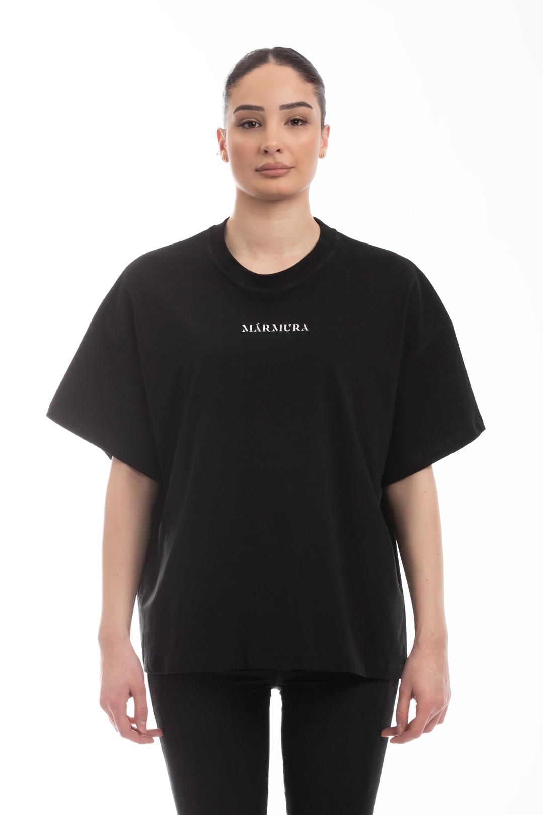 MÁRMURA OVERSIZED T - SHIRT black / white