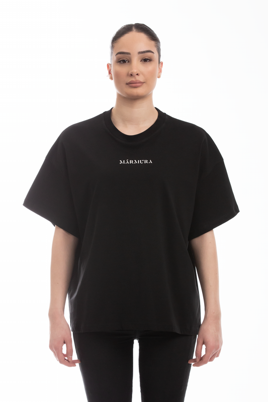 MÁRMURA OVERSIZED T - SHIRT black / white