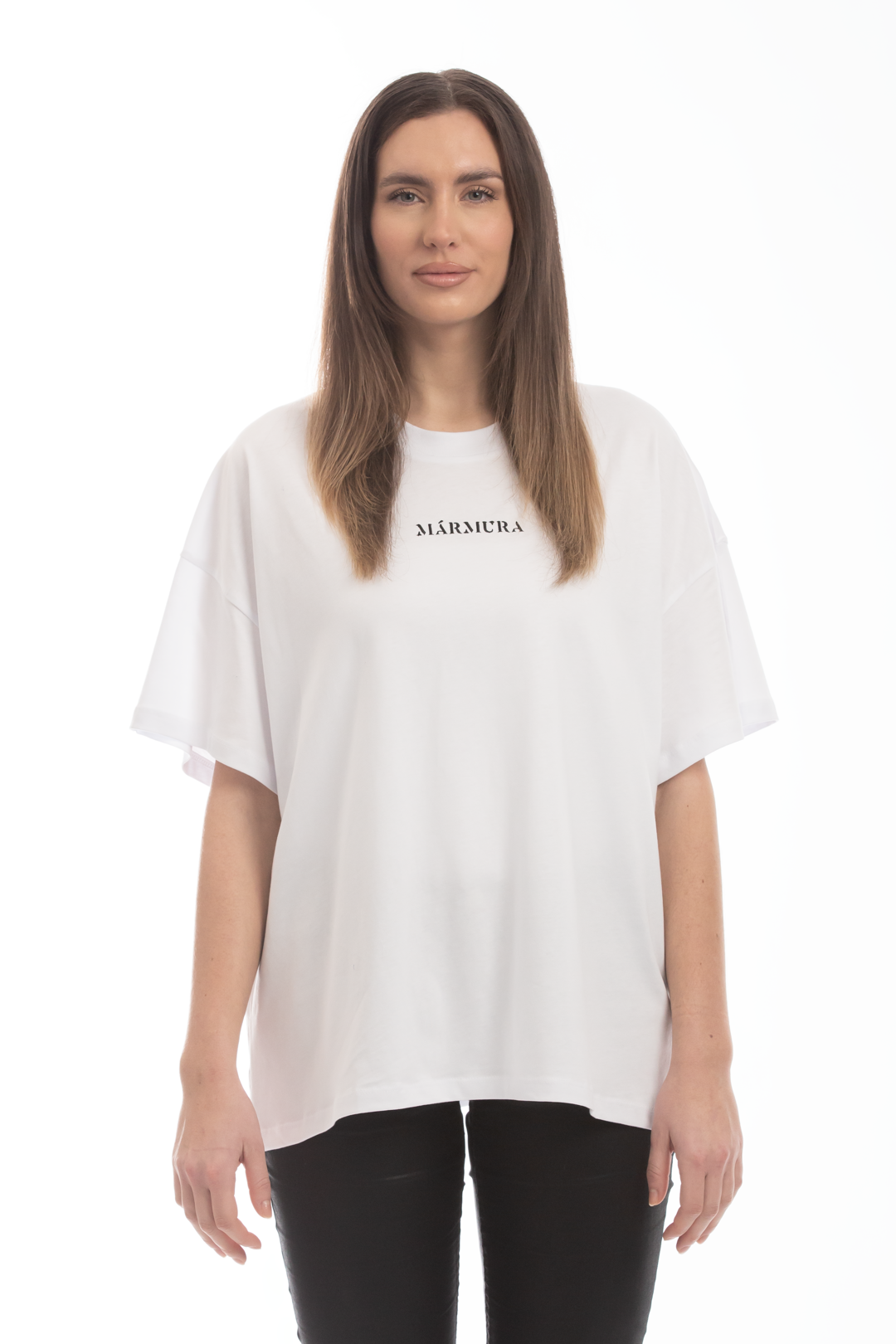 MÁRMURA OVERSIZED T - SHIRT black / white